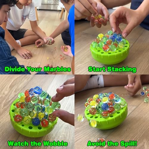 Funwares WobbleBall Marble Balance Game, 50 Marbles Included, 1-4 Players