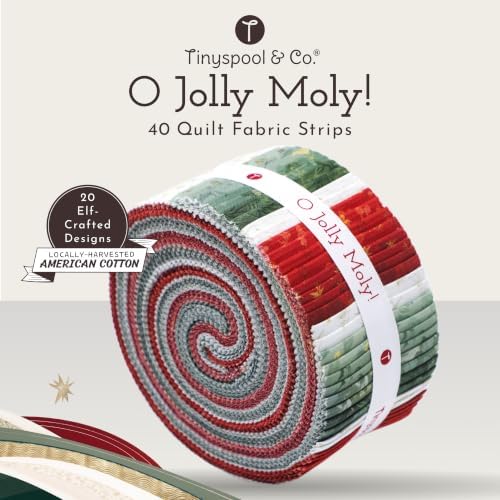 Tinyspool & Co.'s Twirlie Roll 40 Precut Quilting Fabric Strips for Quilting Supplies