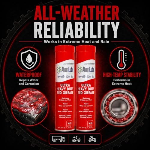 Ultra Heavy Duty Red Grease, 2-Pack of 14 oz Tubes