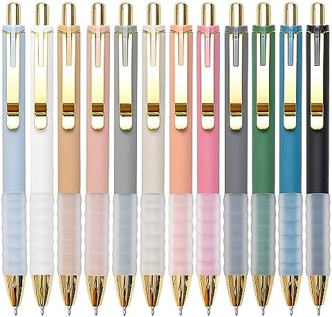 Linbsunne Ballpoint Pens Black Medium Point 1mm Pen with Super Soft Grip Ball Point Pen