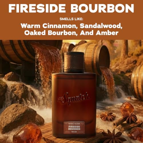 Dr. Squatch Natural Cologne for Men, Fireside Bourbon Men's Cologne (1.7oz)