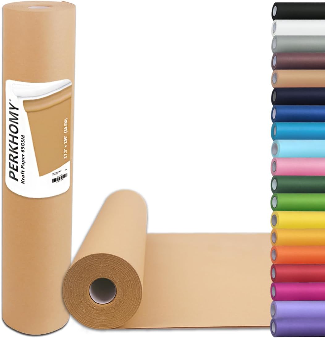 PerkHomy Brown Kraft Paper Roll 17.5" x 1,200"