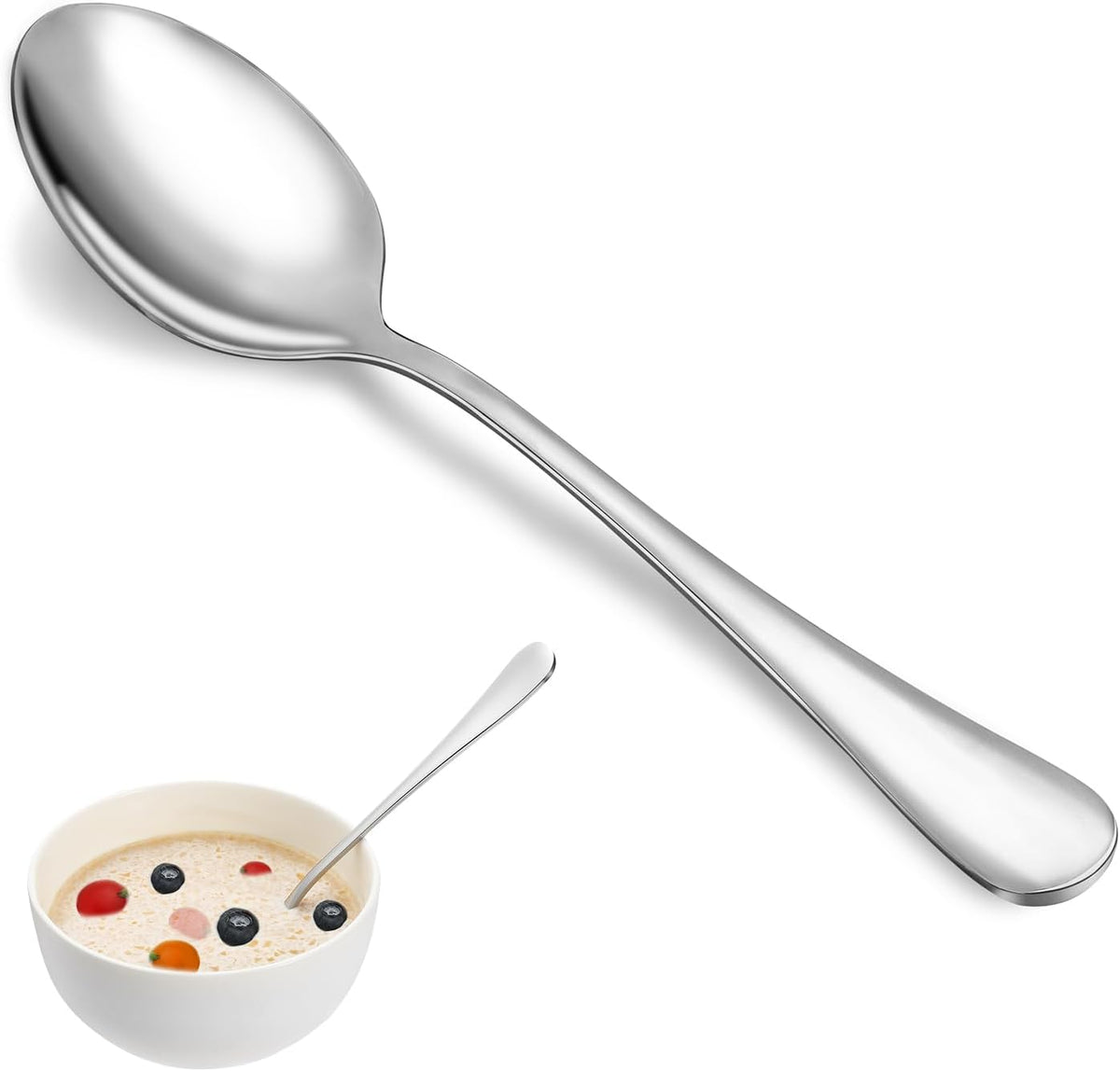 Dinner Spoon Set,16 Pcs 7.3" Tablespoons,Premium Food Grade Stainless Steel Spoons