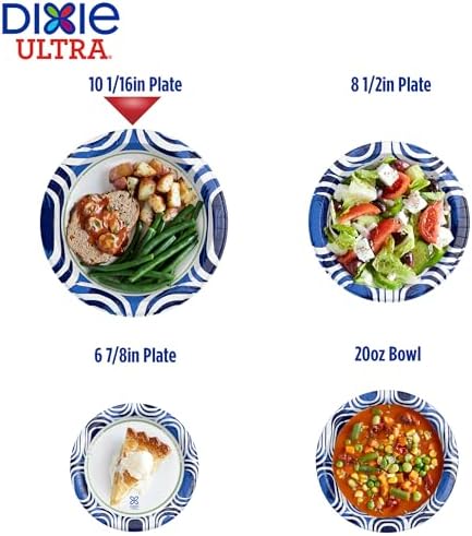 Dixie Ultra Large Paper Plates, 10 Inch, Heavy Duty Disposable Plates