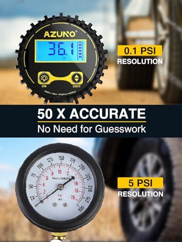 Digital Tire Inflator with Pressure Gauge, 200 PSI, Heavy Duty Air Compressor Accessories