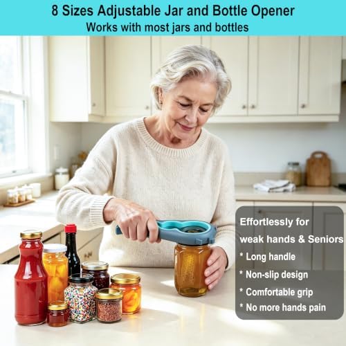 Otstar Jar Opener & Bottle Opener for Seniors with Arthritis, Weak Hands