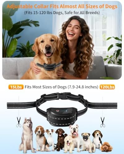 Dog Shock Collar with Remote Control, Waterproof Dog Training Collar Grey