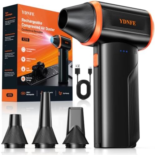 Compressed Air Duster 280,000 RPM - Electric, Rechargeable Air Blower