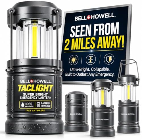 TACLIGHT Multipurpose Camping Lanterns, 4 Pack, Battery Powered