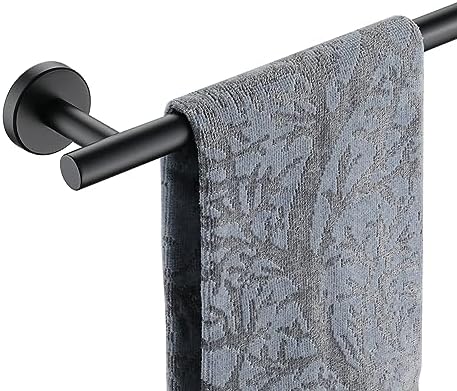 JQK Black Towel Bar, 27 Inch 304 Stainless Steel Thicken 0.8mm Towel Rack Bathroom