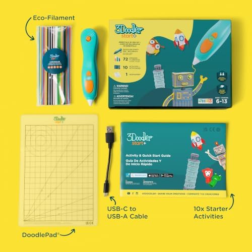3Doodler Start+ Essentials 3D Pen Set for Kids, Easy to Use, Learn from Home Art