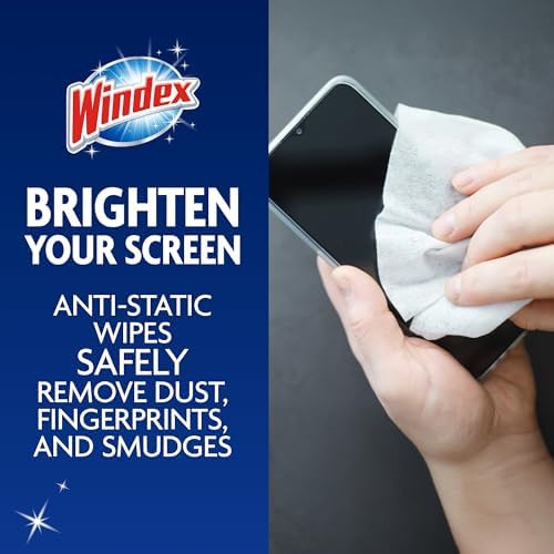 Windex Electronic Cleaning Wipes, Anti-Static & Ammonia-Free, 25 Count