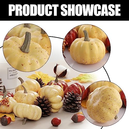 Pumpkin Decor Set, 23 PCS Fall Harvest Bowl Filler Decorations