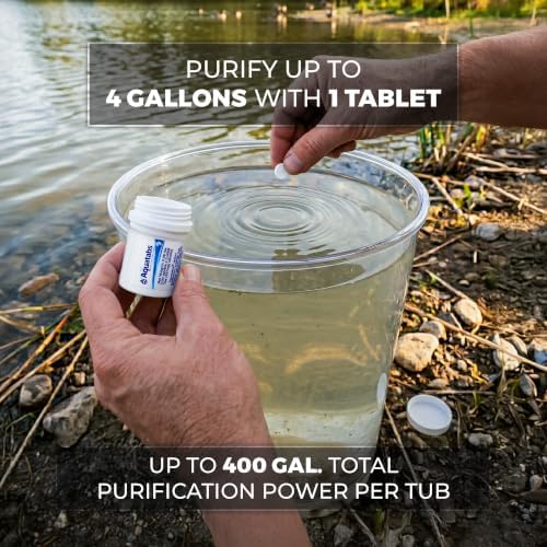 Aquatabs Water Purification Tablets, 397mg 100 Pack, Camping & Emergency
