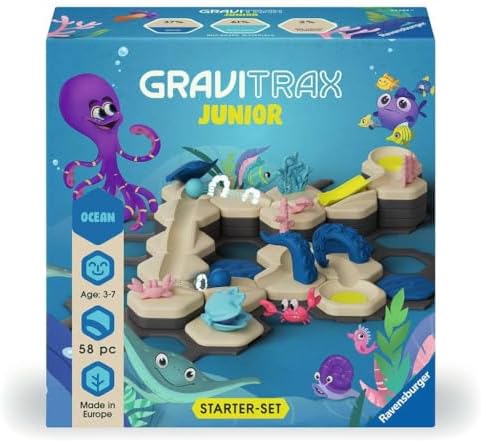 Ravensburger GraviTrax Junior Starter Set - My Ocean - 58-Piece Marble Run Game