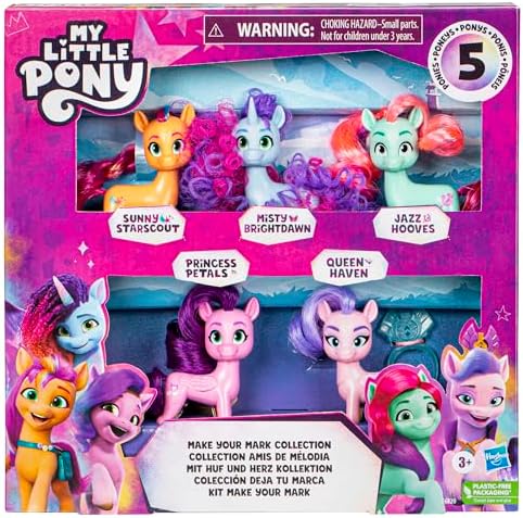 My Little Pony Toys, Make Your Mark Collection Set, 5 Pony Figures, 3-Inch Dolls