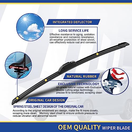 ANRDDO Wipers Replacement for 2017-2022 Honda CRV CR-V Windshield Wipers