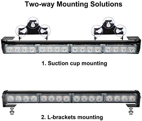 ASPL 2x 16.8 inch Strobe Light Bar 32LED Dash Lights