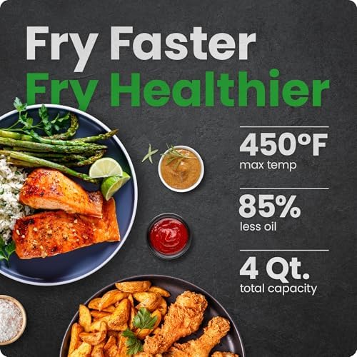 Chefman Air Fryer – 4 QT Compact Airfryer for Quick & Easy Meals in Minutes