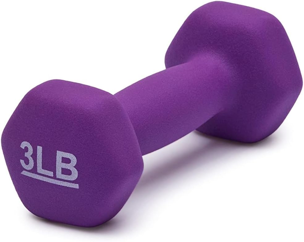 Amazon Basics Neoprene Dumbbell Hand Weights for Exercise and Muscle Toning