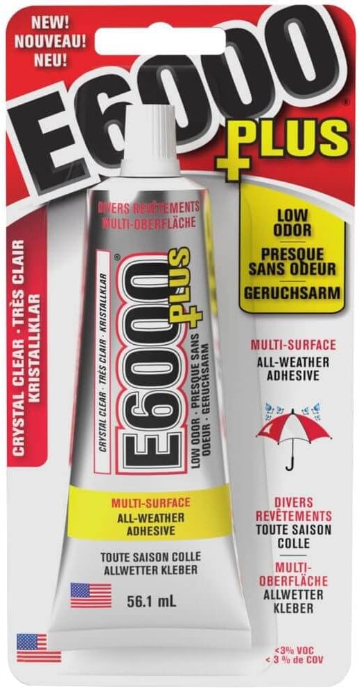 Eclectic Products inc. E6000 Plus Multi-purpose Clear Glue, Waterproof