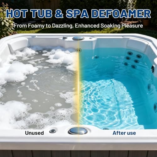 Hot Tub Defoamer 32 oz - Spa Defoamer for Hot Tub, Pool, Fast Remove Foam