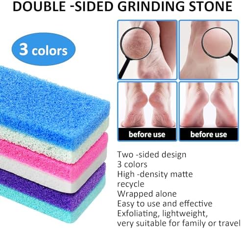 NYQIUGER 6Pcs Professional Pedicure Foot Pumice Stone for Feet Skin Callus Remover and