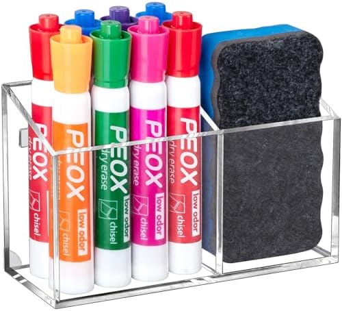 Magnetic Dry Erase Marker Holder for Whiteboard & Refrigerator