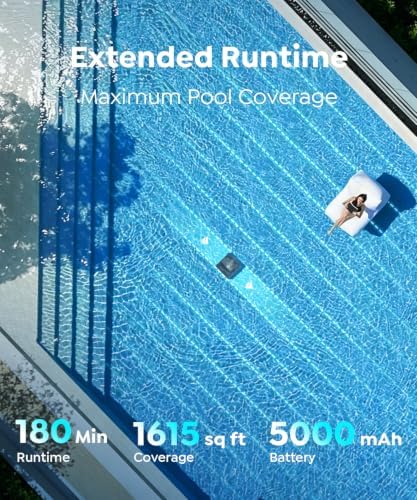 (2026 New) C1 Cordless Pool Cleaner with Wall Climbing & Waterline Scrubbing, APP Control