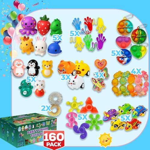 160 Pcs Fidget Toys Party Favors Pack