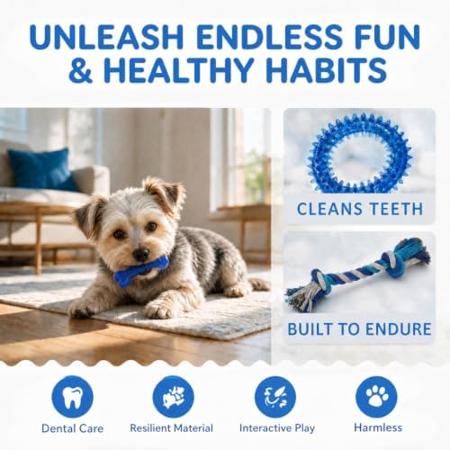 Beiker 20 Pack Puppy Chew Toys, Dog Teething Toys for Puppies Small Dogs