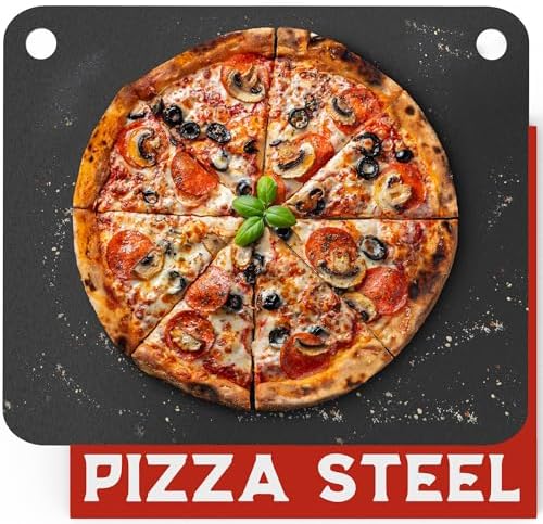 Primica Pizza Steel XL for Oven & Grill,16"x13.4", The Ultimate Crust Game Changer