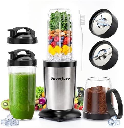 Smoothie Blender Grinder Combo, Personal Blender for Smoothies and Shakes