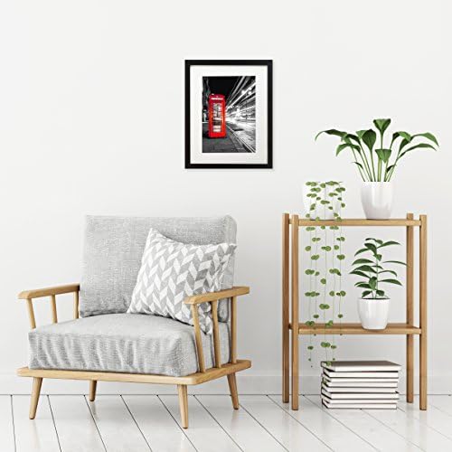 Americanflat 11x14 Picture Frame - Matted to 8x10 - Engineered Wood - Black