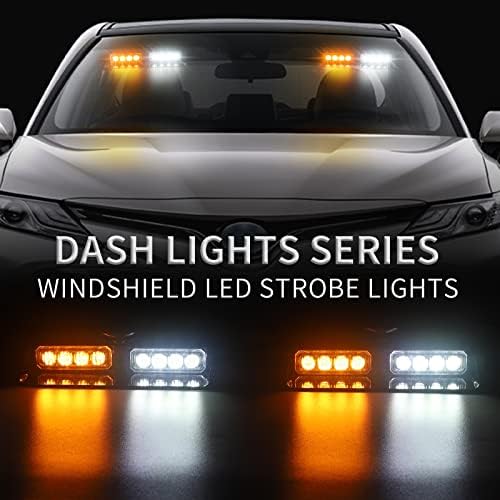2 in 1 Dash Strobe Lights Interior LED Windshield Lights