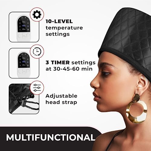 Hair Steamer for Natural Hair Home Use w/10-level Heats Up Quickly