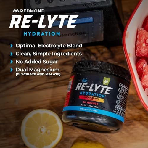 REDMOND Re-Lyte Sugar Free Electrolytes Powder Mix (Strawberry Lemonade)