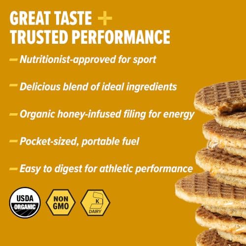 Honey Stinger Organic Honey Waffle, Energy Stroopwafel for Exercise