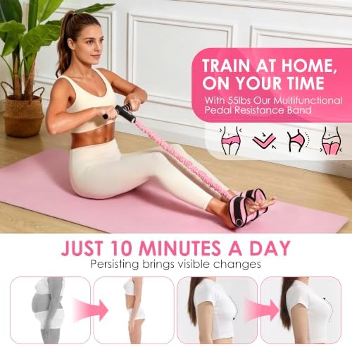 Pedal Resistance Bands with Handles Working Out Exercise Equipment for Legs