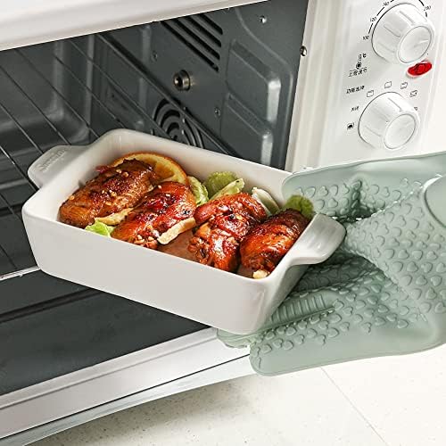 Sweejar Ceramic Baking Dish, Rectangular Small Baking Pan with Double Handles
