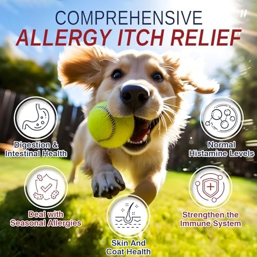 Dog Allergy Chews 200 Treats, Dog Allergy and Itching Skin Relief Bites Immune Support