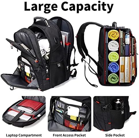 SHRRADOO Extra Large Travel Laptop Backpack for Men, Work College Backpacks