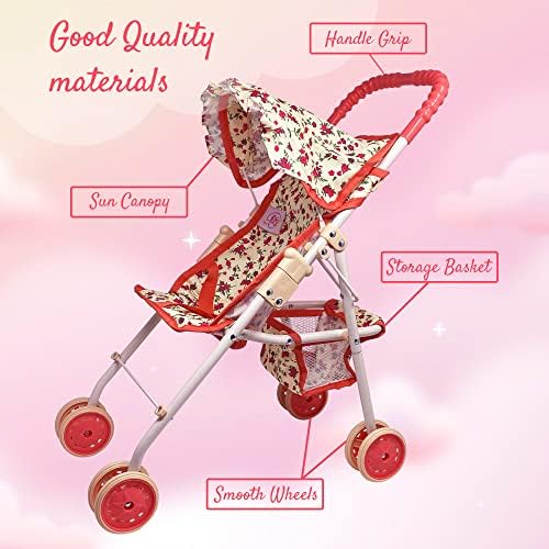 My First Baby Doll Stroller for Kids Ages 3+
