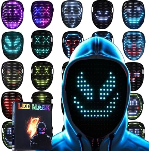 JDBMAOYE LED Light Up Mask with Gesture Sensing,Perfect Gifts for Teen Boys