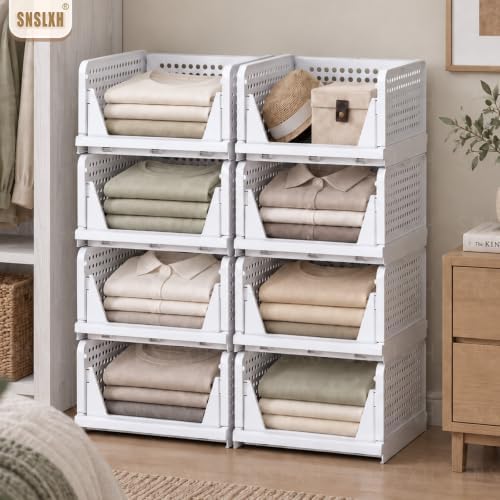 5 Pack Closet Organizers and Storage, Reinforced Stackable Closet 16.73" in