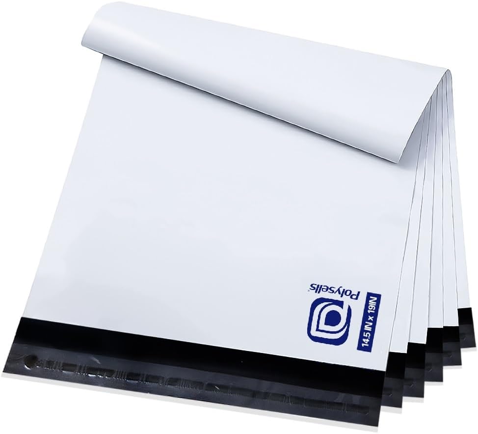 POLYSELLS 100 Pcs 14.5x19 Inch Poly Mailers Shipping Envelopes, Strong Adhesive Sealing