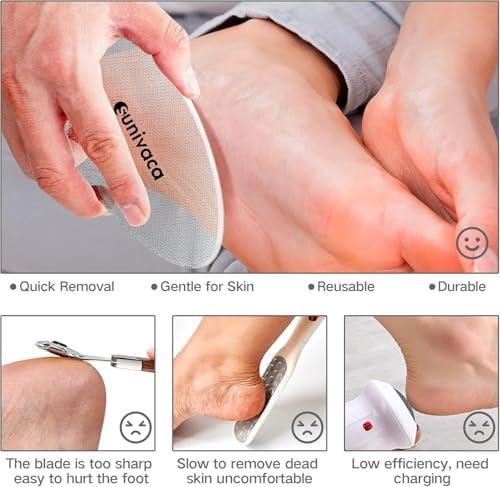 Glass Foot File Callus Remover for Feet, Heel Scraper, Pumice Stone