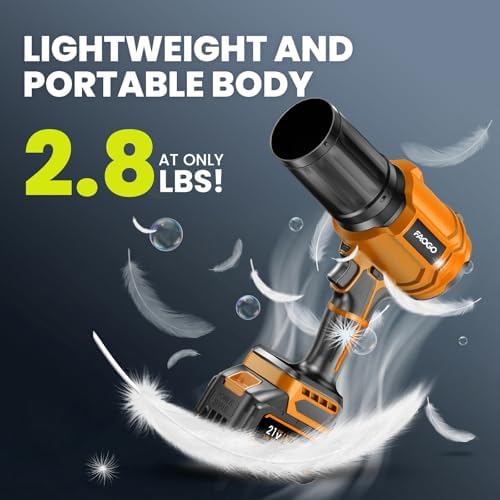Cordless Leaf Blower with 2 Batteries & Charger - 990,000 RPM Electric Handheld Blower