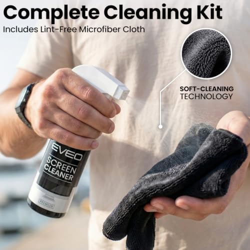 EVEO® Screen Cleaner Spray Kit (Streak-Free) TV Screen Cleaner for Smart TV, Lcd, LEd