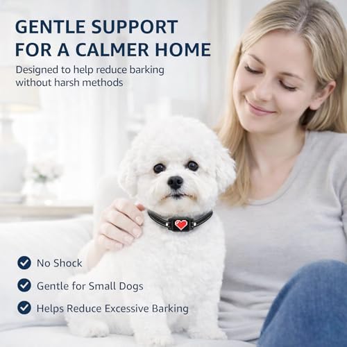 Bark Collar for Small Dogs 5-15 lbs with Magnetic Charging – No Shock